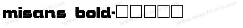 misans bold字体转换